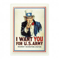 Интерьерная табличка (металл) 30*40 см - I want you for U.S. Army